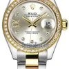 Rolex Lady Datejust 28mm Stainless Steel And Yellow Gold 279383RBR Silver 17 Diamond Oyster -Omega Shop 279383RBR Silver 17 Diamond Oyster