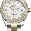 Rolex Lady Datejust 28mm Stainless Steel And Yellow Gold 279383RBR White Roman Oyster -Omega Shop 279383RBR White Roman Oyster