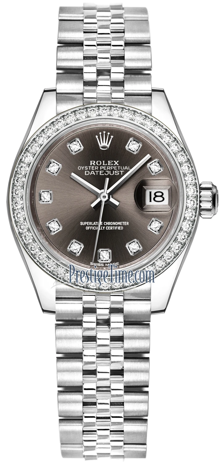 Rolex Lady Datejust 28mm Stainless Steel 279384RBR Dark Grey Diamond Jubilee Rolex Lady Datejust 28mm Stainless Steel 279384RBR Dark Grey Diamond Jubilee -Omega Shop 279384RBR Grey Diamond Jubilee