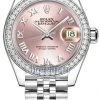 Rolex Lady Datejust 28mm Stainless Steel 279384RBR Pink Roman Jubilee -Omega Shop 279384RBR Pink Roman Jubilee