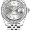 Rolex Lady Datejust 28mm Stainless Steel 279384RBR Silver 17 Diamond Jubilee -Omega Shop 279384RBR Silver 17 Diamond Jubilee