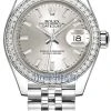 Rolex Lady Datejust 28mm Stainless Steel 279384RBR Silver Index Jubilee -Omega Shop 279384RBR Silver Index Jubilee