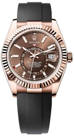 Rolex Sky Dweller 42mm 336235 Chocolate Oysterflex