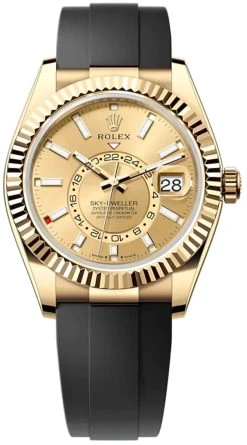 Rolex Sky Dweller 42mm 336238 Champagne Oysterflex