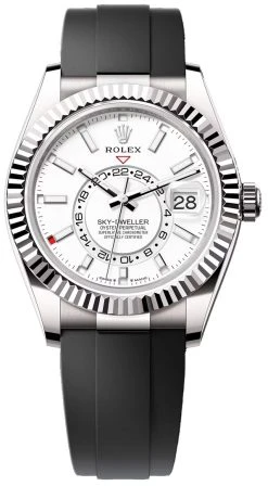 Rolex Sky Dweller 42mm 336239 White Oysterflex