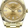 Rolex Day-Date 40mm Yellow Gold 228238 Champagne Baguette -Omega Shop Rolex Day Date 40 228238 Champagne Baguette