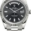Rolex Day-Date 40mm White Gold 228239 Black Baguette -Omega Shop Rolex Day Date 40 228239 Black Baguette