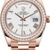Rolex Day-Date 40mm Everose Gold 228345RBR White Roman -Omega Shop Rolex Day Date 40 228345RBR White Roman