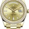 Rolex Day-Date 40mm Yellow Gold 228348RBR Champagne Baguette