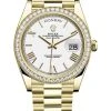 Rolex Day-Date 40mm Yellow Gold 228348RBR White Roman