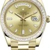 Rolex Day-Date 40mm Yellow Gold 228398TBR Champagne Baguette -Omega Shop Rolex Day Date 40 228398TBR Champagne Baguette