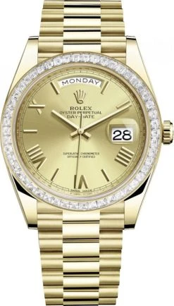 Rolex Day-Date 40mm Yellow Gold 228398TBR Champagne Roman