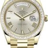 Rolex Day-Date 40mm Yellow Gold 228398TBR Silver Roman