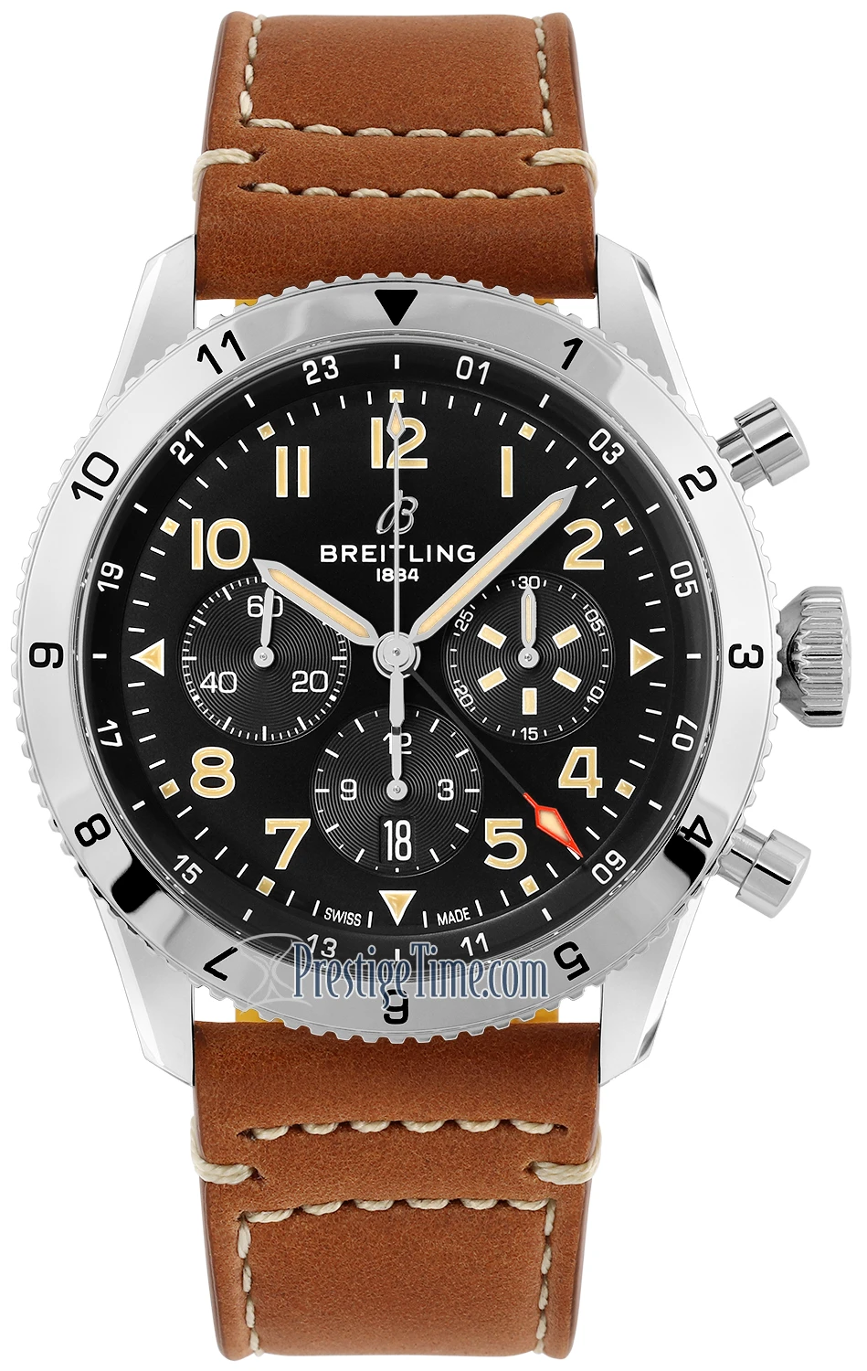 Breitling Super AVI B04 Chronograph GMT 46mm ab04453a1b1X1 Breitling Super AVI B04 Chronograph GMT 46mm Ab04453a1b1X1 -Omega Shop ab04453a1b1x1 breitling