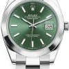 Rolex Datejust 41mm Stainless Steel 126300 Mint Green Oyster