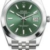 Rolex Datejust 41mm Stainless Steel 126300 Mint Green Jubilee 2 Rolex Datejust 41mm Stainless Steel 126300 Mint Green Jubilee -Omega Shop m126300 0020