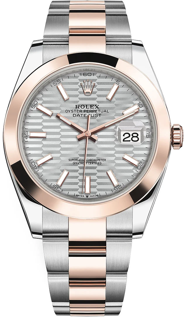 Rolex Datejust 41mm Steel and Everose Gold 126301 Silver Fluted Oyster Rolex Datejust 41mm Steel And Everose Gold 126301 Silver Fluted Oyster -Omega Shop m126301 0017