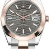 Rolex Datejust 41mm Steel And Everose Gold 126301 Slate Fluted Oyster -Omega Shop m126301 0019