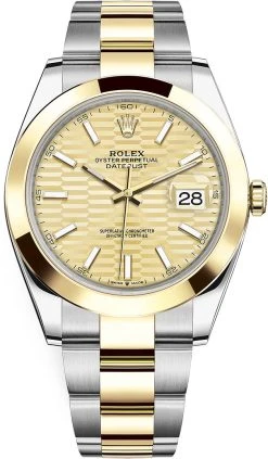 Rolex Datejust 41mm Steel And Yellow Gold 126303 Golden Fluted Oyster