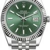 Rolex Datejust 41mm Stainless Steel 126334 Mint Green Jubilee