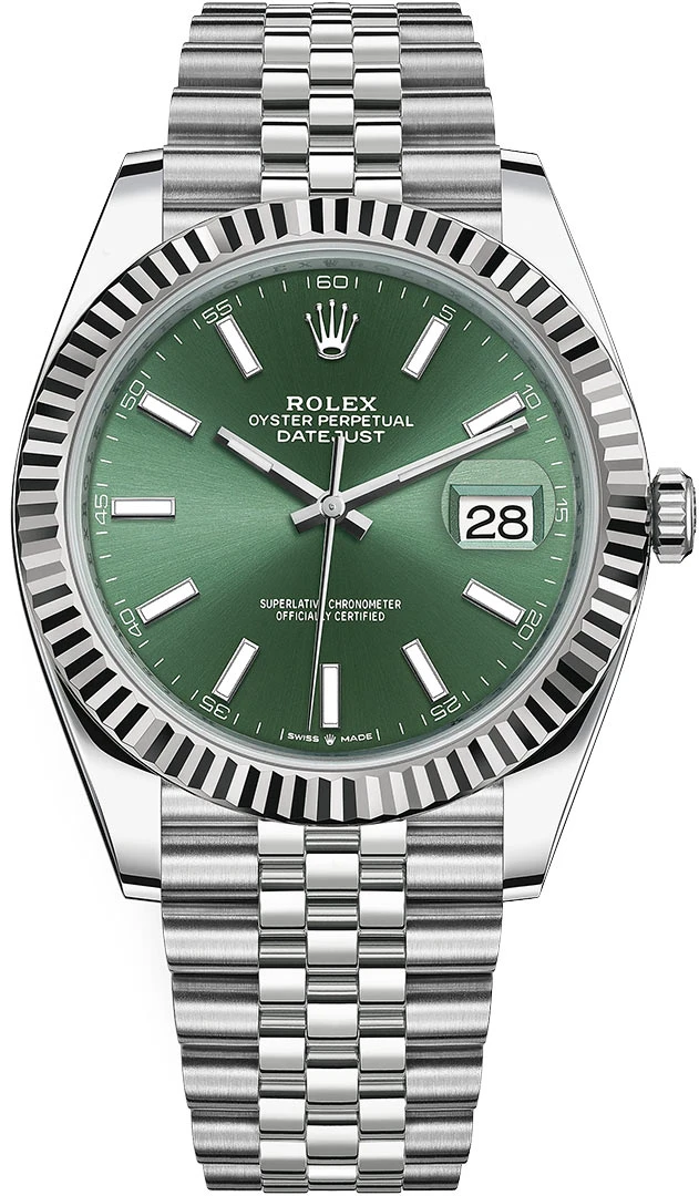 Rolex Datejust 41mm Stainless Steel 126334 Mint Green Jubilee Rolex Datejust 41mm Stainless Steel 126334 Mint Green Jubilee -Omega Shop m126334 0028