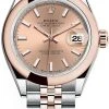Rolex Lady Datejust 28mm Stainless Steel And Everose Gold 279161 Rose Index Jubilee -Omega Shop m279161 0023