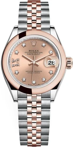 Rolex Lady Datejust 28mm Stainless Steel And Everose Gold 279161 Rose 17 Diamond Jubilee