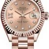 Rolex Lady Datejust 28mm Everose Gold 279175 Rose 17 Diamond President 2 Rolex Lady Datejust 28mm Everose Gold 279175 Rose 17 Diamond President -Omega Shop m279175 0029
