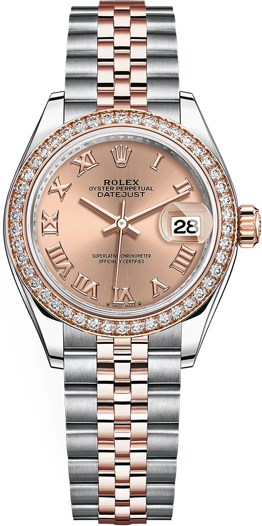 Rolex Lady Datejust 28mm Stainless Steel and Everose Gold 279381RBR Rose Roman Jubilee Rolex Lady Datejust 28mm Stainless Steel And Everose Gold 279381RBR Rose Roman Jubilee -Omega Shop m279381rbr 0025