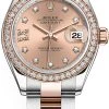 Rolex Lady Datejust 28mm Stainless Steel And Everose Gold 279381RBR Rose 17 Diamond Oyster